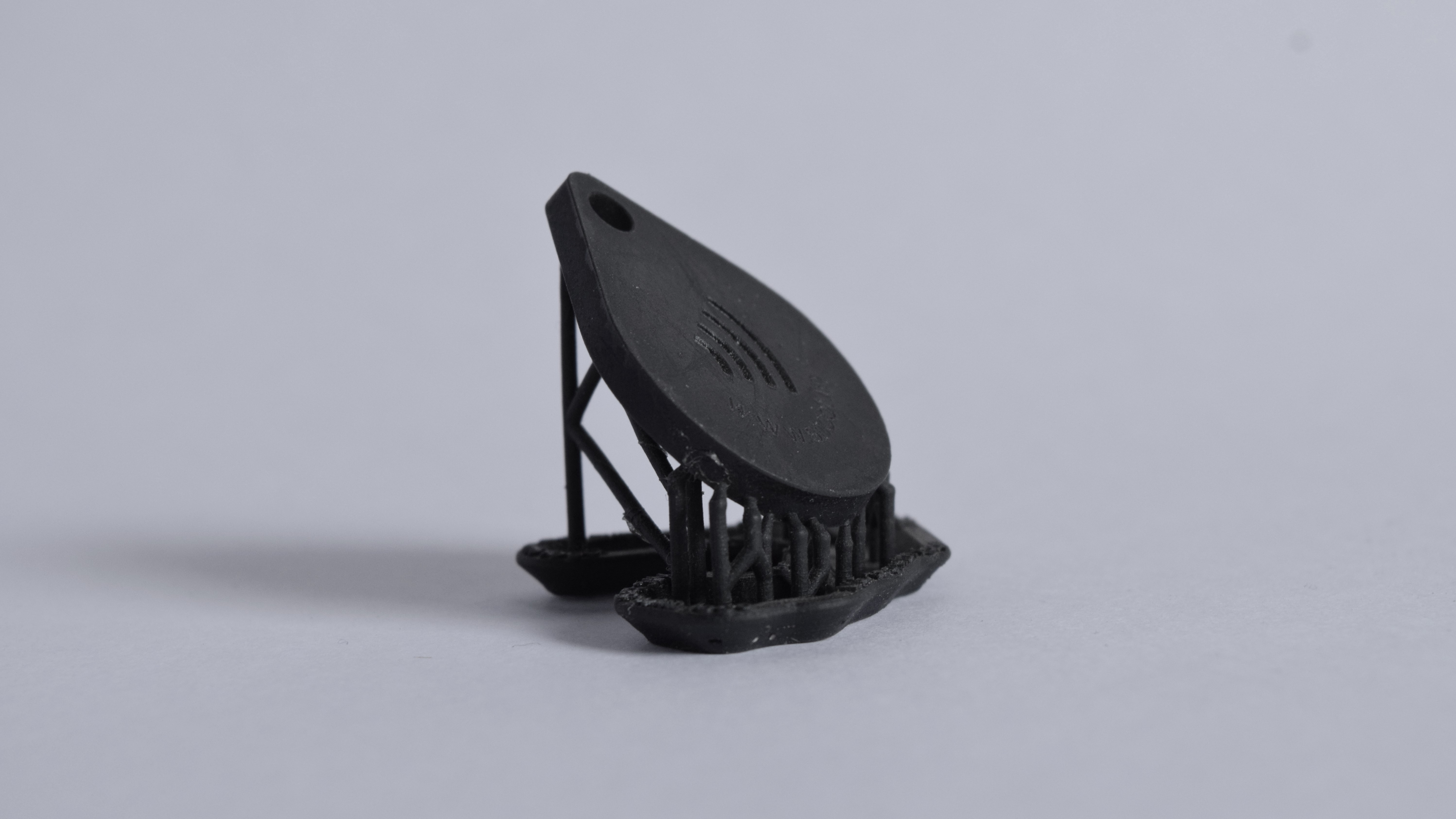 SLA 3D printed high-detail engineering prototype in clear resin — iMake Hyderabad precision 3D printing